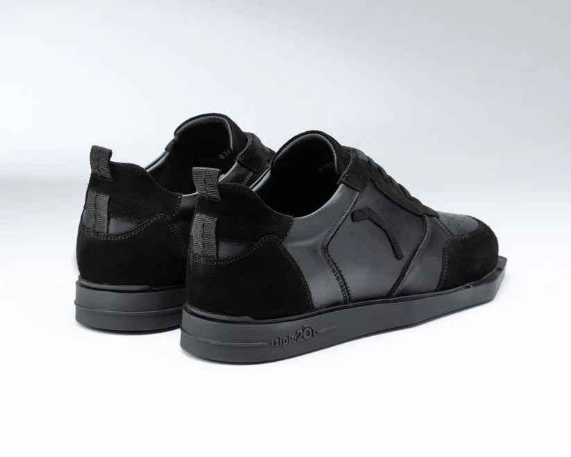 BLACK FULL LEATHER DARTS SHOE
