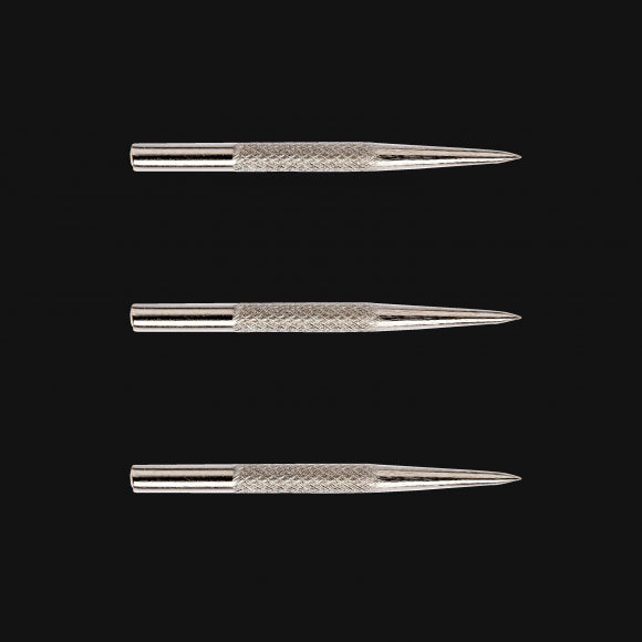 32MM KNURLED SILVER-EFFECT STEEL TIP POINTS