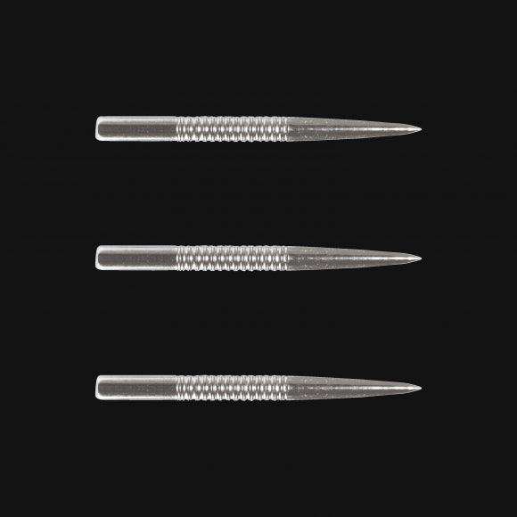 32MM RINGED SILVER-EFFECT STEEL TIP POINTS