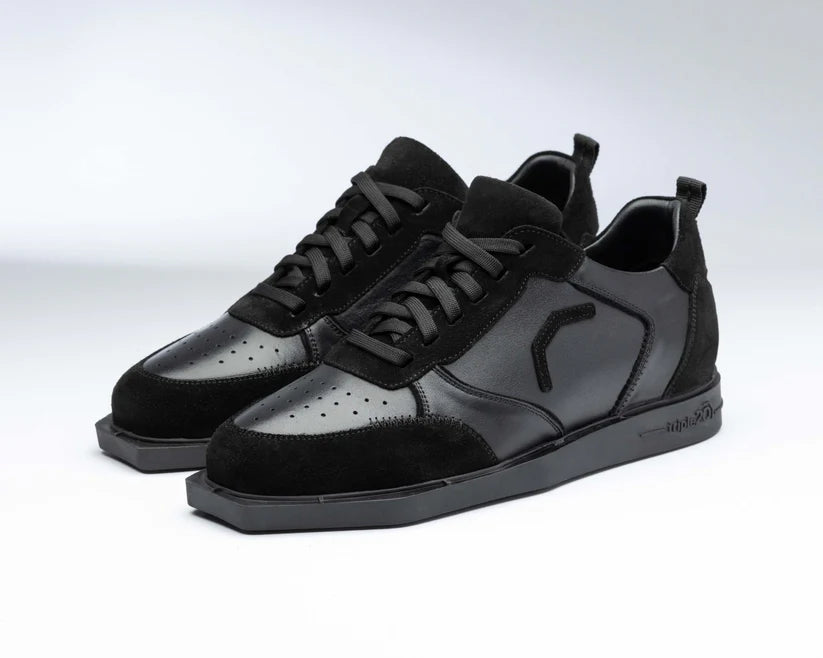 BLACK FULL LEATHER DARTS SHOE