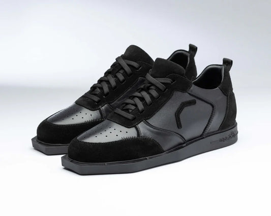 BLACK FULL LEATHER DARTS SHOE